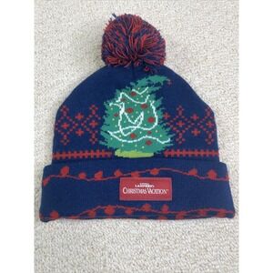 National Lampoon's Christmas Vacation Winter Hat Pom Pom Blue One Size Fits All